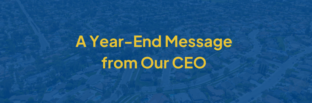 Read more about the article A Year-End Message From our CEO